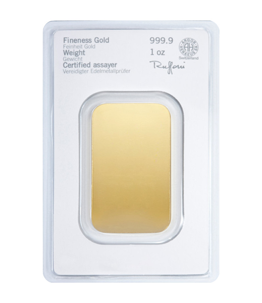 Gold 1 Oz Heraeus Minted Bar Silver Bullion