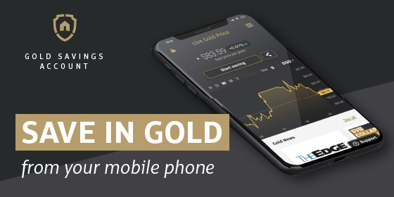 Save in gold from your mobile phone with our Gold Savings Account