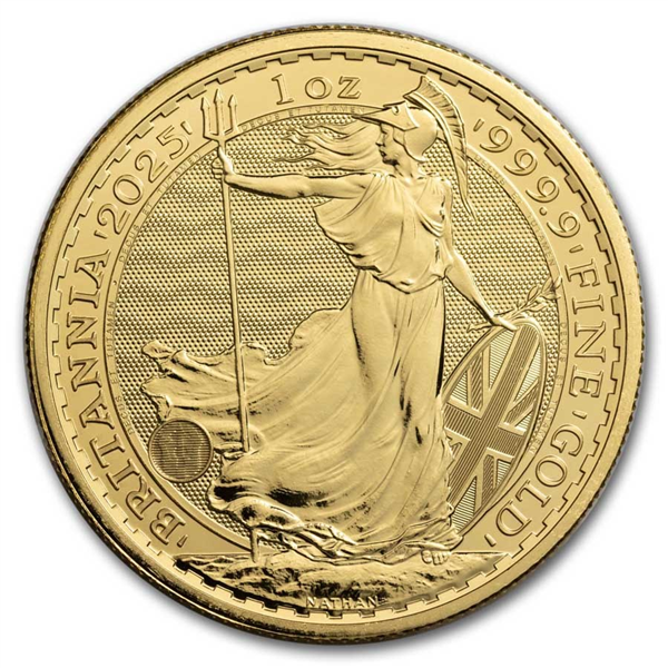 2025 1 oz Gold Britannia .9999 Gold Coin BU