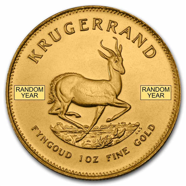 1 oz Gold Krugerrand Random Year Gold Coin
